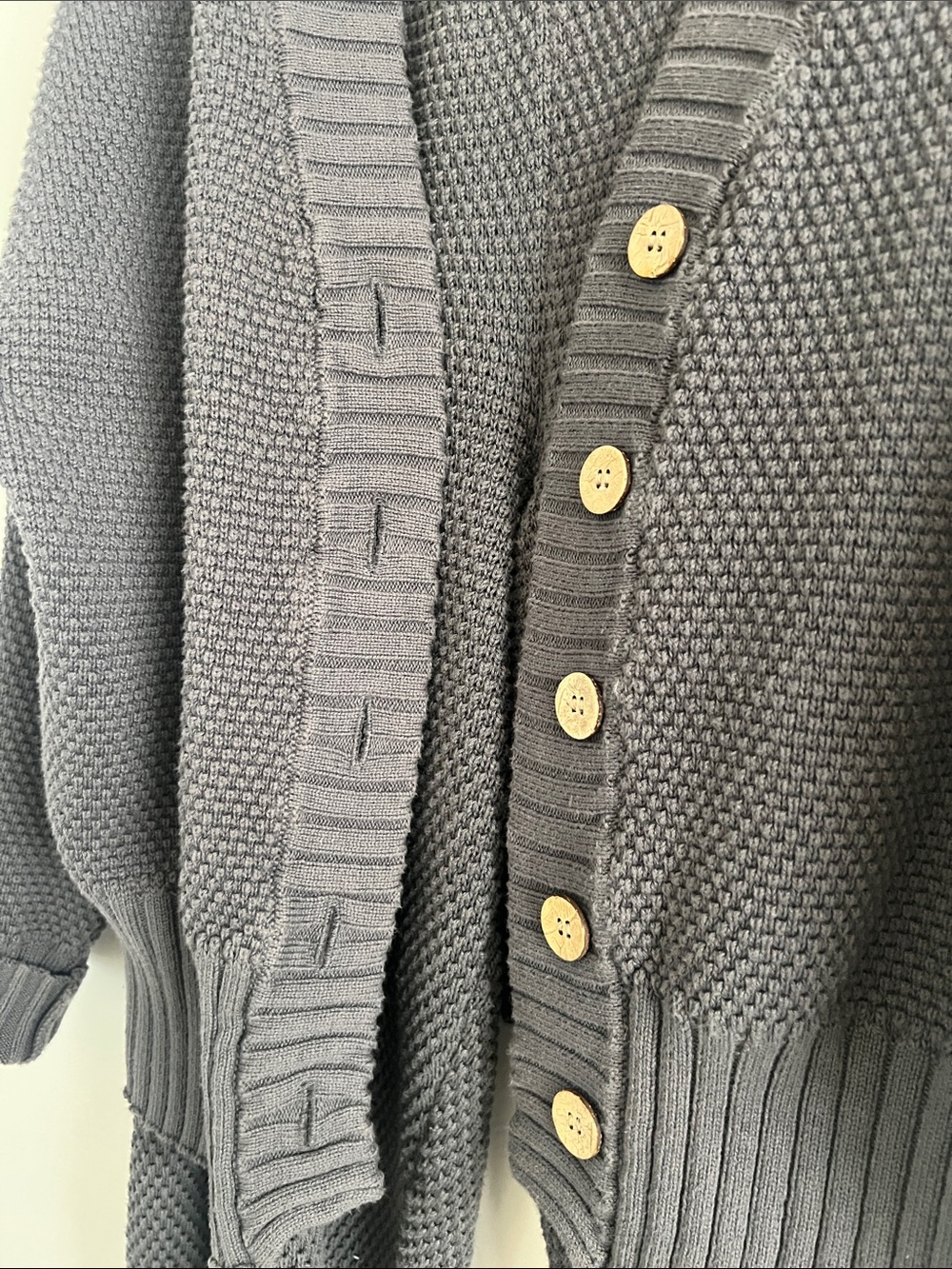 Free People Chunky Knit Two-Piece Set in Charcoal Gray - Picture 3 of 3